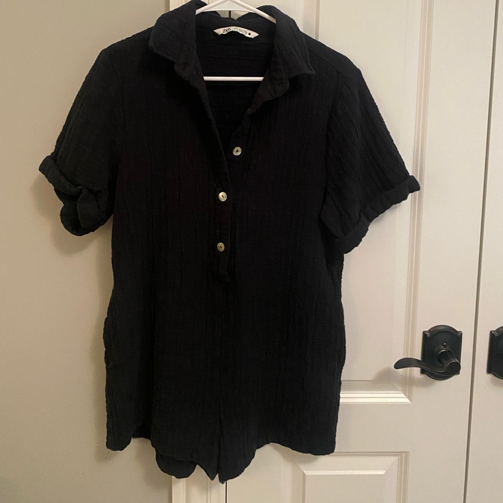BLACK ZARA ROMPER COMFYYYY